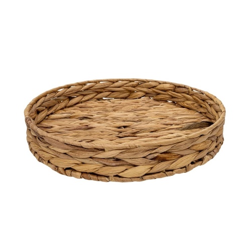 Поднос плетенный 28,5*4,5см ЗОЛОТИСТЫЙ КОЛОС песочный Магамакс Shan-02