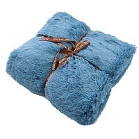 Плед 220*240см мех СИНИЙ длинный ворс Buenas Noches TF F072BL2 2224 ДВ 17-4023