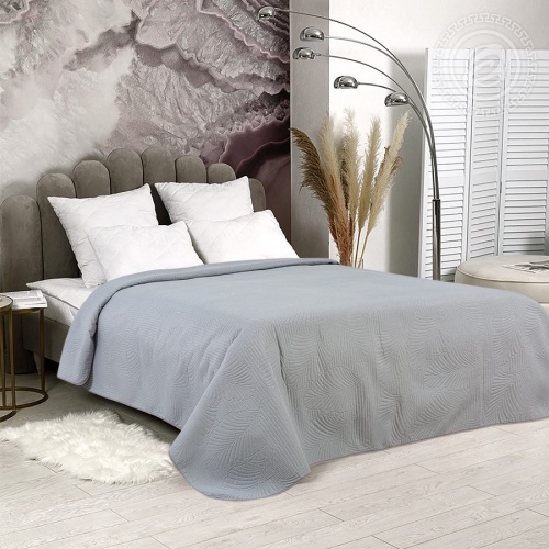 Покрывало 180*215см ультрастеп СЕРЕБРИСТЫЙ Арт Постель