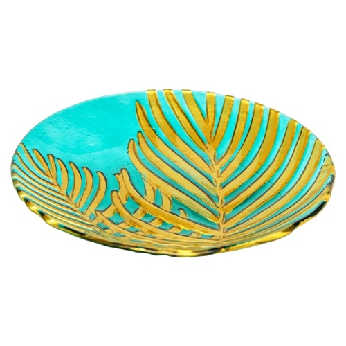 Блюдо из стекла 30,5см ЛИСТ круглое Магамакс Tin-22