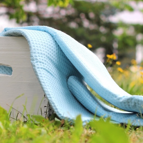 Полотенце вафельное 70*140см ГОЛУБОЙ Votex Home