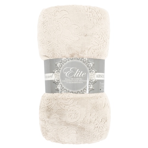 Плед 150*200см фланель D-Дамаск МОЛОЧНЫЙ Absolute TF FNE ML 1520 11-0105