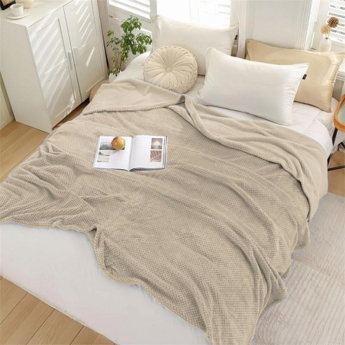 Плед 180*200см велсофт ПИНОЛИ кремовый Vse Doma