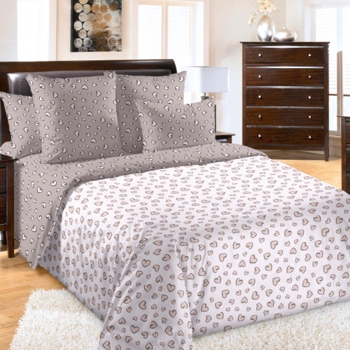 Покрывало 210*240см перкаль ЗАТАИВ ДЫХАНИЕ-4 коричневый Текс Дизайн П240210