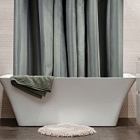Уценка Штора для ванной 200*240см CASCADA Regina серый 16 колец BT-JIT-GR002