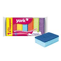 Губки для посуды 6+1шт 10*6,5*3см КОЛОР ЛЮКС Йорк 030180