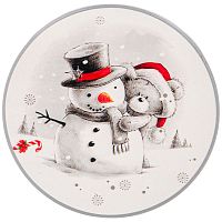 Подставка под горячее 11см С НОВЫМ ГОДОМ СНЕГОВИК И МИШКА Agness 358-2128