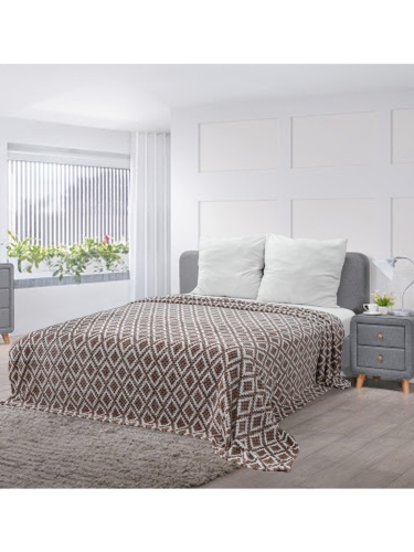 Плед 200*220см фланель КОРИЧНЕВЫЙ Absolute TF FNJp BR2 2022 18-1017