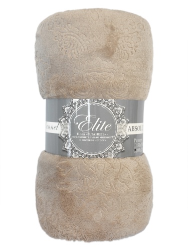 Плед 200*220см фланель D-Дамаск СЕРО-БЕЖЕВЫЙ Absolute TF FNE BE-GY1 2022 16-1320