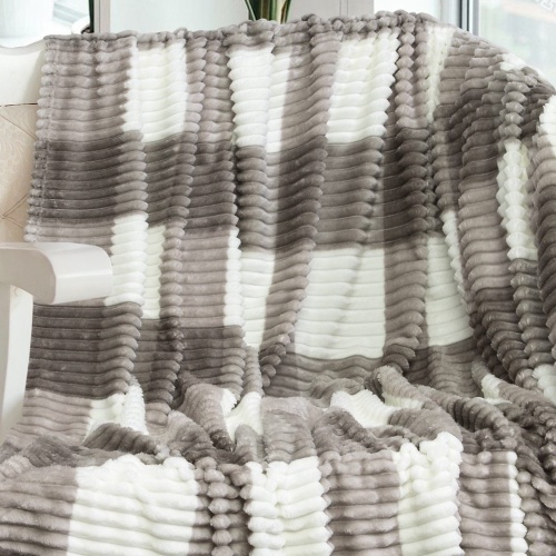 Плед 180*200см флис КВАДРО графит Арт Постель