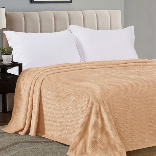 Плед 200*220см велсофт PINEAPPLE бежевый Alleri