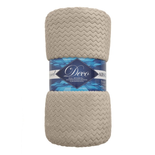 Плед 150*200см фланель S-Змейка БЕЖЕВЫЙ Absolute TF FNJ BE13 005/1520 NC