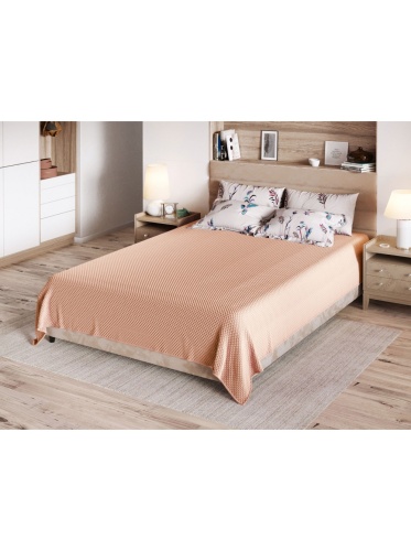 Плед 150*200см фланель ПЕРСИКОВЫЙ Absolute TF FNJ COR 1520 13-1021
