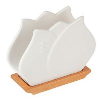 Салфетница фарфор 12*4,5*10см NATUREL на подставке Nouvelle Home 2633011