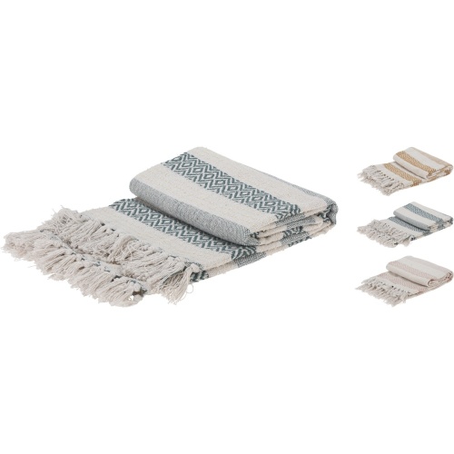 Плед 130*170см хлопок H&S ПОЛОСКИ (короткие) 3 цвета Купман A35940790