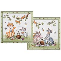 Набор салфеток 2шт сервировочные 40*40см ПАЛЬЧИКИ ОБЛИЖЕШЬ Santalino 850-724-8