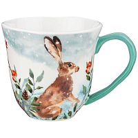 Кружка фарфор 450мл ЗИМНЯЯ СКАЗКА ЗАЯЦ Lefard 409-162