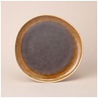 Тарелка обеденная керамика 24см VERONA КОРИЧНЕВЫЙ Lefard 191-294