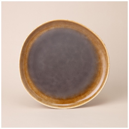 Тарелка обеденная керамика 24см VERONA КОРИЧНЕВЫЙ Lefard 191-294