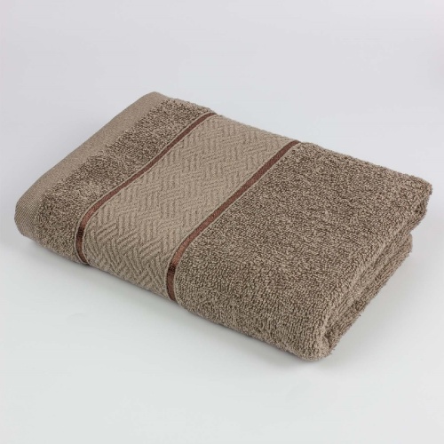 Полотенце махровое 70*130см РИМИНИ 400г/м2 королевский песок Он и Она