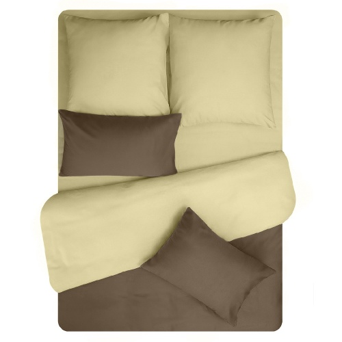 КПБ Евро сатин 50*70см+70*70см однотонный PRALINE Amore Mio Euro BZ QR Spo