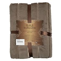 Плед 200*220см мех Полосы КАКАО Texrepublic TCH KS CO 2022 17-1418