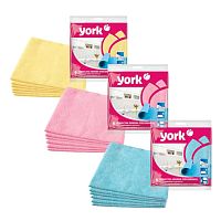 Салфетки для уборки 6шт 34*35см вискоза перфорированная Ассорти 020040 Йорк