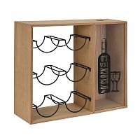 Стеллаж винный 40*15*35см с пробковым дозатором за стеклом с принтом Купман HZ1991390