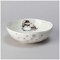 Салатник керамика 17см С НОВЫМ ГОДОМ СНЕГОВИК Agness 358-2248