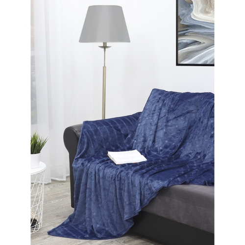 Плед 150*200см фланель C-Клетка СИНИЙ Absolute TF FNE DKBL 1520 19-4027