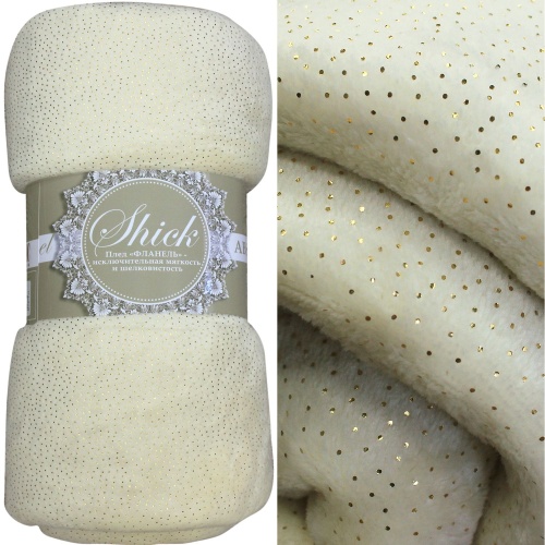 Плед 200*220см фланель P-Точки МОЛОЧНЫЙ Absolute TF FNL ML-GL 2022