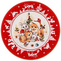Тарелка десертная фарфор 19см НОВОГОДНЯЯ ЁЛКА Lefard 85-1880