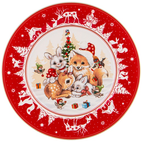 Тарелка десертная фарфор 19см НОВОГОДНЯЯ ЁЛКА Lefard 85-1880