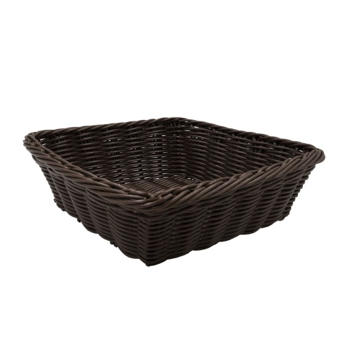 Корзина для фруктов 24*24*7,5см ПОЛИРОТАНГ коричневый Магамакс Zong-20