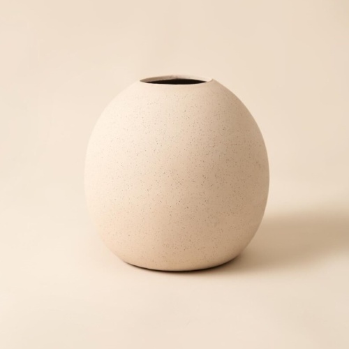 Ваза фарфор 17,7*17,8см H&S матово-песочный Купман 095004450