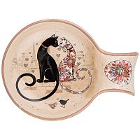 Подставка под ложку 15*11,5*2,5см ПАРИЖСКИЕ КОТЫ Agness 358-1908