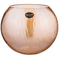 Ваза стекло 21см CRACLE AMBER 380-638 Muza