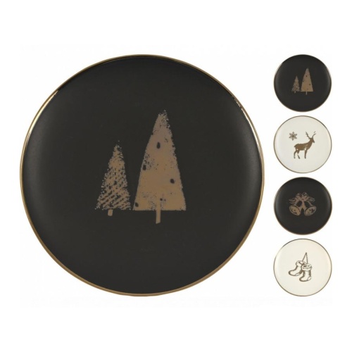 Тарелка десертная фарфор 20см НОВЫЙ ГОД 4 дизайна Купман Q75990790