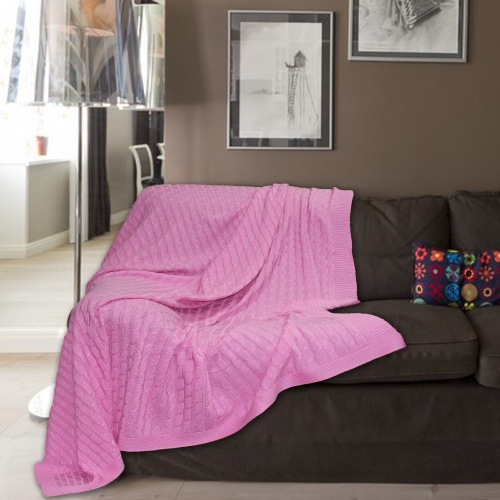 Плед 150*200см акрил PRIMO РОЗОВЫЙ Buenas Noches SV lta 1520 PI