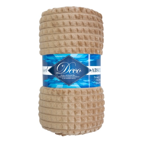 Плед 200*220см фланель СЕРО-БЕЖЕВЫЙ Absolute FF FNJq BE-GY1 2022 16-1320