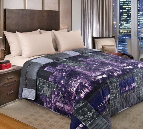 Покрывало 160*210см бязь СИТИ-2 сирень Текс Дизайн Б160210