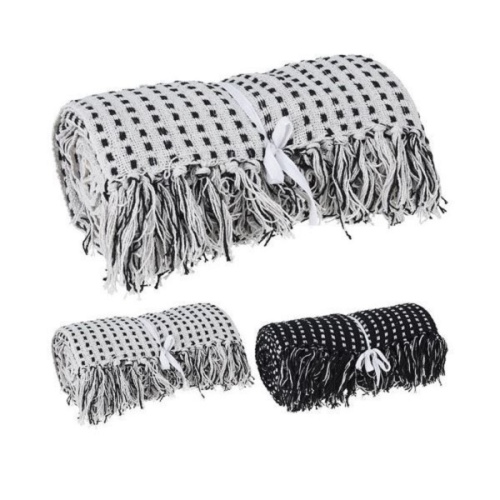 Плед 130*170см хлопок H&S BLACK&WHITE 2 дизайна Купман A35850450