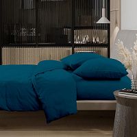 КПБ 1,5сп перкаль 50*70см однотонный OCEAN рис. 86161-10 Wenge Актив