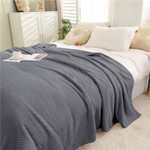 Плед 180*200см велсофт ПИНОЛИ светло-серый Vse Doma