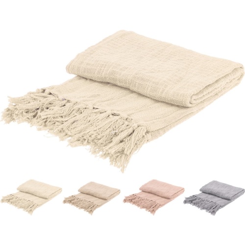 Плед 130*170см хлопок БОХО 4 цвета Купман A35940370