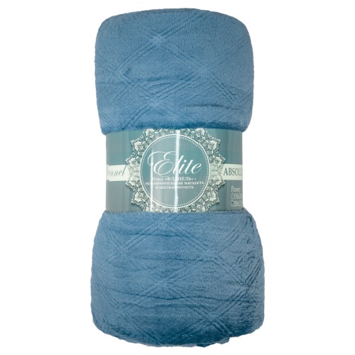 Плед 200*220см фланель C-Клетка ГОЛУБОЙ Absolute TF FNE BL2 2022 17-4023