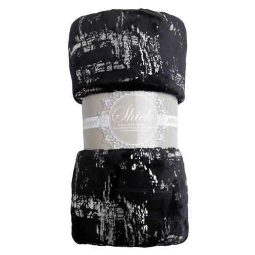 Плед 200*220см фланель S-Мазки ЧЕРНЫЙ Absolute TF FNL BLK-SL 2022