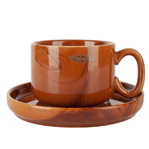 Чайная пара фарфор 200мл WOODEN GRAIN Nouvelle Home 1730305