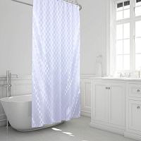 Штора для ванной 200*240см BACCHETTA Quadretto белый 4062