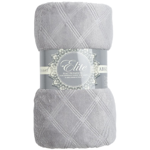 Плед 150*200см фланель C-Клетка СЕРЫЙ Absolute TF FNE GY4 1520 16-3850